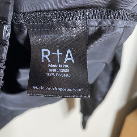 RTA Blanche Jacket Black Tomcat Track Animal Print Zip Up Size Large - Picture 6 of 10